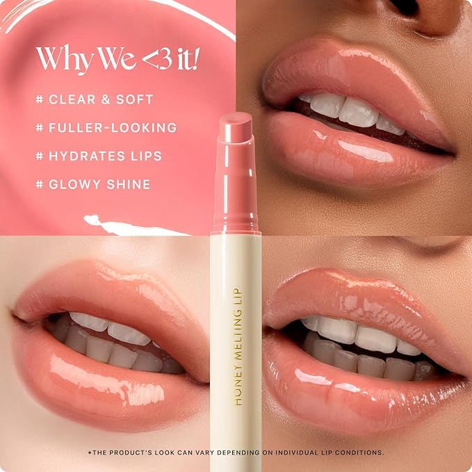 Nature Republic Honey Melting Lip (FIG & BERRY) Duo Set - Moisturizing Tinted Lip Balm, Sheer Tint, Glowy Finish, Stocking Stuffers