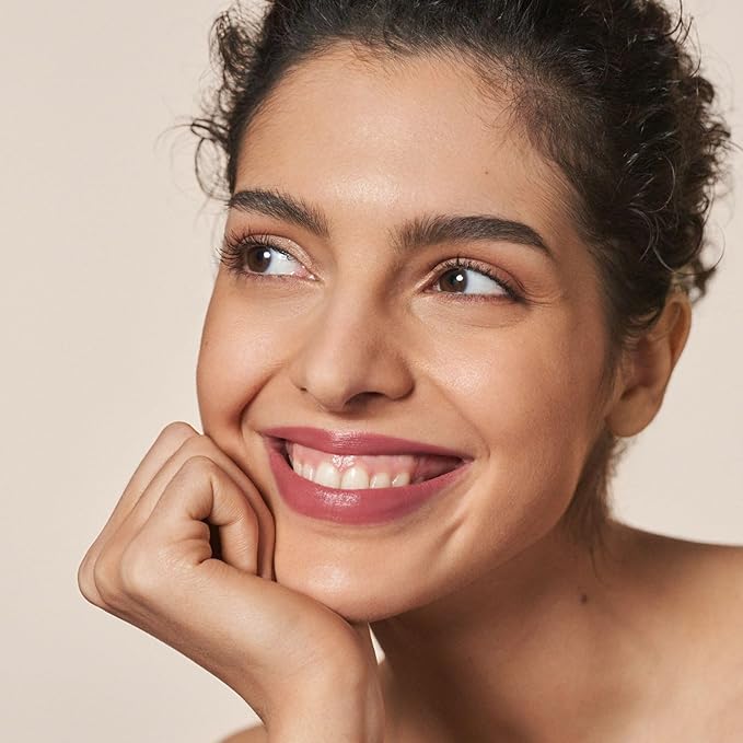 M. Asam Magic Finish Satin Lipstick (0.14 Oz) in a romantic Rosewood Shade, Long-lasting, Silky matte finish without drying out, creamy texture nourishes with Hyaluronic Acid