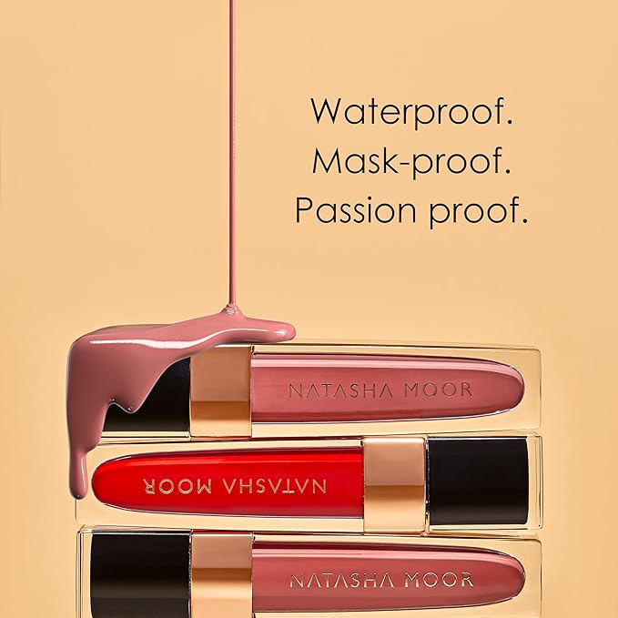 NATASHA MOOR: Molten Matte Liquid Lipstick - Long-Lasting, Hydrating, Matte Finish with Moisturizing Vitamin E - Waterproof, Kiss-Proof, Cruelty-Free - 12-Hour Stay Power - WINNER