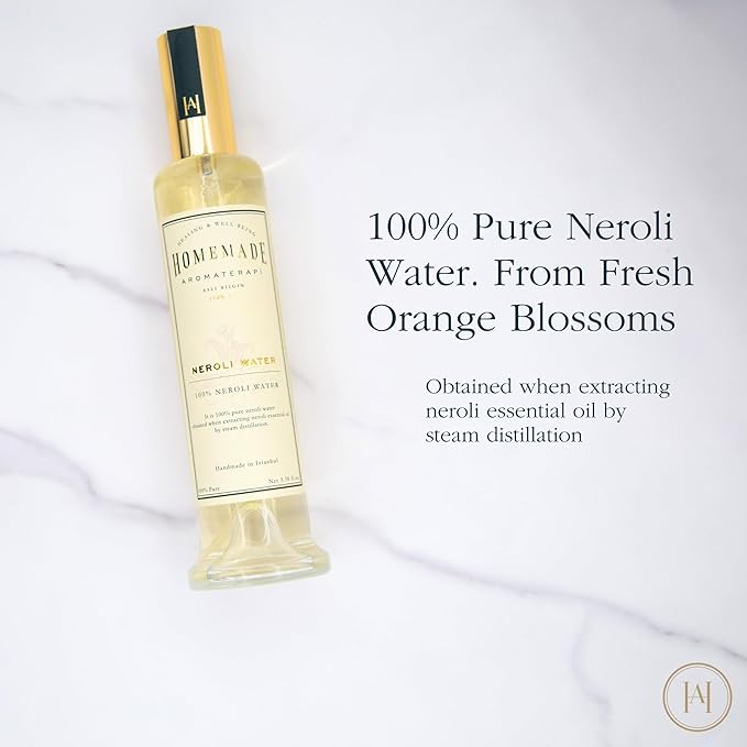 HMA | Neroli Water Facial Mist – 100% Pure Orange Blossom Hydrosol | Alcohol-Free Toner with Sodium Levulinate & Anisate | Hydrating Mist for Sensitive Skin | 3.38 FL Oz