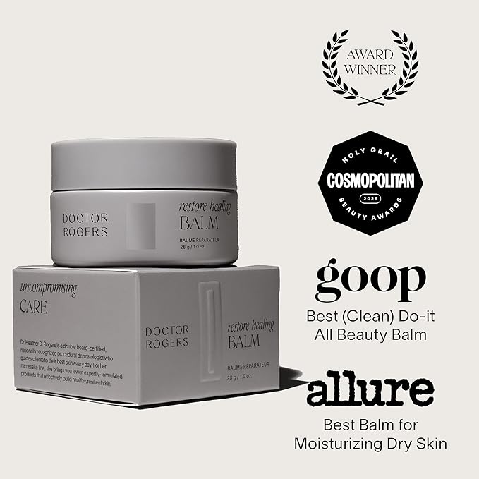 Doctor Rogers Restore Healing Balm. Multi-Purpose Healing Ointment & Moisturizing Eczema Relief Gel. Protects & Soothes Injured, Sensitive & Dry Skin. 4 Ounce (114 g) Tube