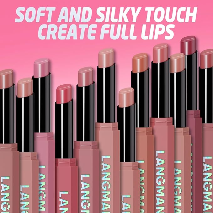Jolilab 6Pcs Velvet Matte Lipstick Nude Matte Soft Dark Color Stick High Pigmented Long-Lasting Waterproof Lip Stick Lip Balm Beauty Cosmetics Gift for Women(Curated Set A)