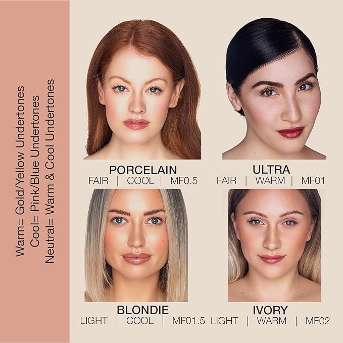 Bellapierre Mineral Foundation SPF 15 – Loose Powder Foundation, Full Coverage Mineral Makeup with Matte Finish – Vegan, Cruelty Free, Hypoallergenic, Oil & Talc Free – 0.32 oz - Porcelain