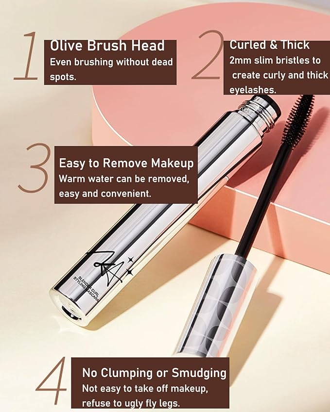 Brown Mascara for Older Women 60 Plus Waterproof,Prime Mascara Lash Hypoallergenic Máscara Volume and Length for Sensitive Eyes,Long Lasting with Thinning Lashes Volumizing Máscara for Mature Women-02