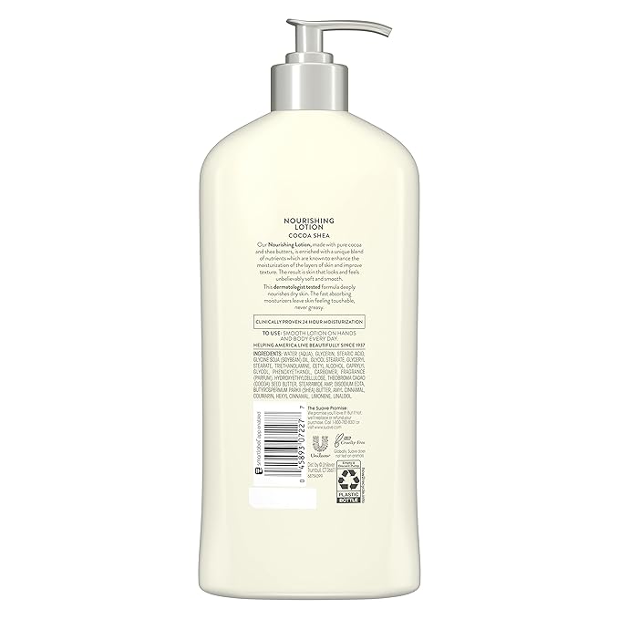 Suave Skin Solutions Body Lotion, Cocoa Butter & Shea, 18 oz (Pack of 6)