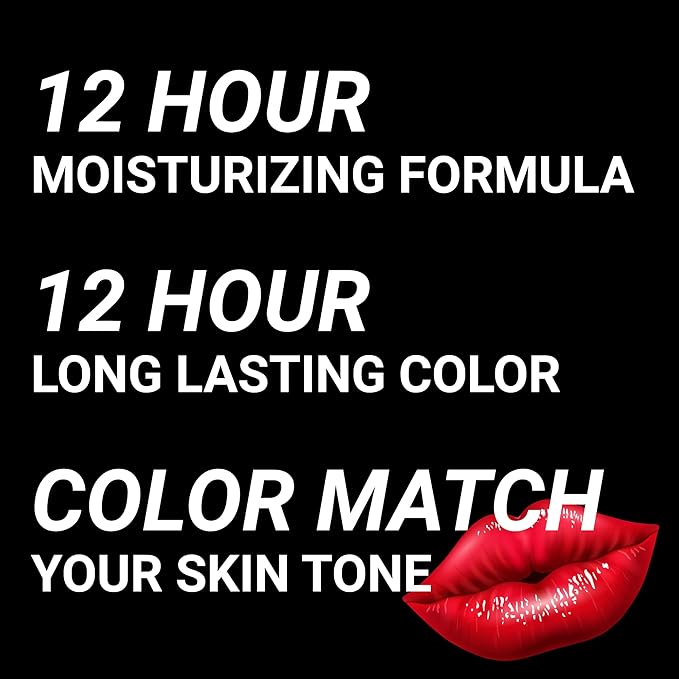 MOODmatcher LIVAURA Original Color Changing Lipstick – 12 Hours Long-Lasting, Moisturizing, Smudge-Proof, Glamorous Personalized Color, Premium Quality – Made in USA (Red)