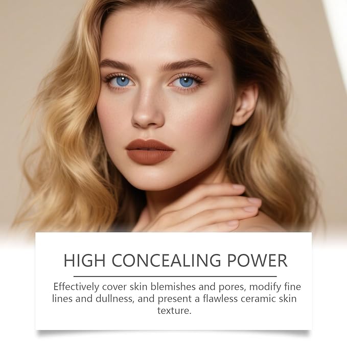 Luvie Glow Foundation Cushion, 2026 New Mushroom Head Air Cushion CC Cream, Air Cushions Foundation Moisturizing Concealer Brighten Long-Lasting for All Skin Types (Warm)