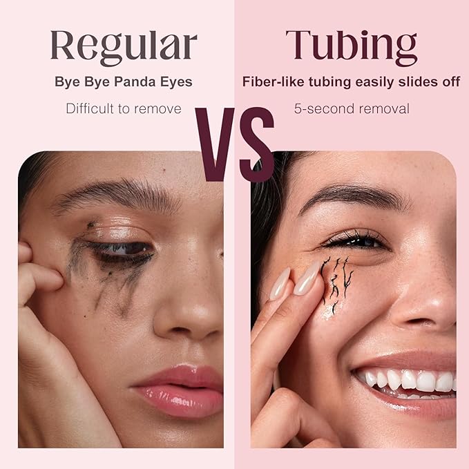 3 Pcs Unidollssbeauty Tubing Mascara and Blush Stick Set, Volume and Length Black Mascara Lengthening Long Lasting All Day, Washable Voluminous Tubing with a Random Accessory Included(04,05)