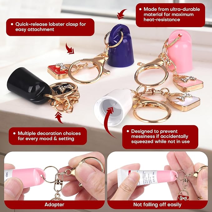 2 Pcs Keychain Holder for Aquaphor Lip Repair- Polypropylene Cap Accessory - Fit Lip Balm Keychain