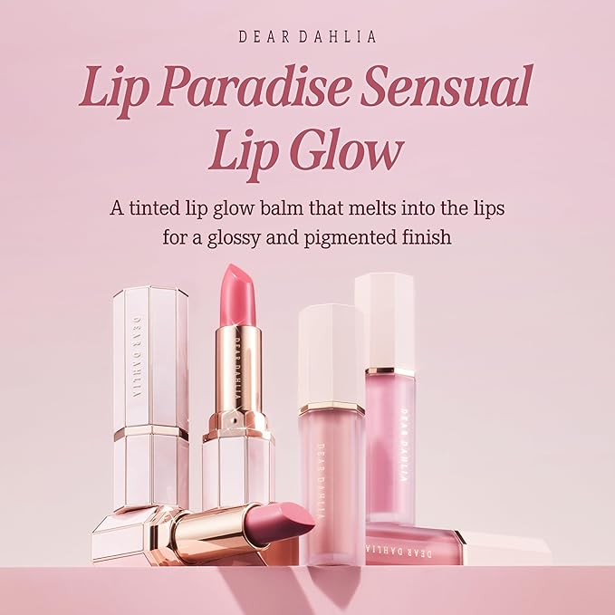 DEARDAHLIA Lip Paradise Sensual Lip Glow (Diana) - Weightless Hydrating Vegan Lipstick with Glossy Finish, Natural Radiant Glow & Shea Butter Nourishment. 0.11 oz