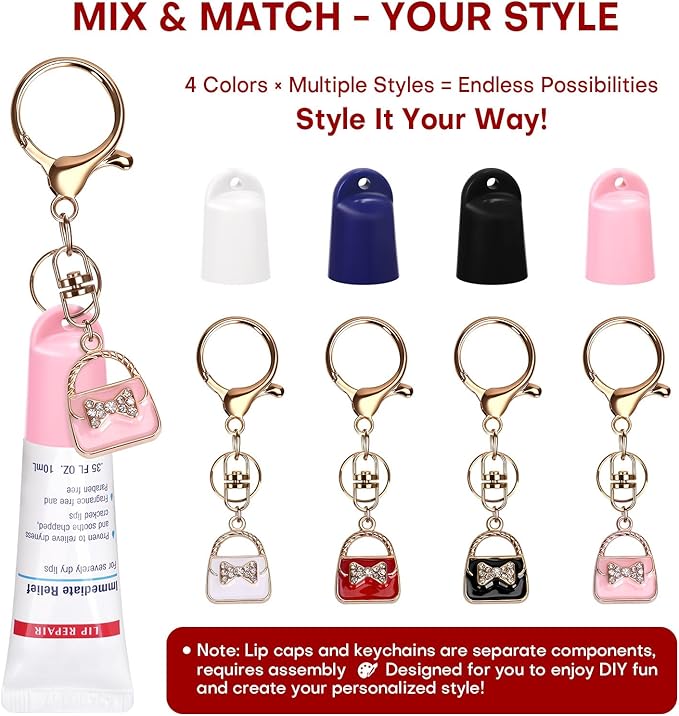 2 Pcs Keychain Holder for Aquaphor Lip Repair- Polypropylene Cap Accessory - Fit Lip Balm Keychain