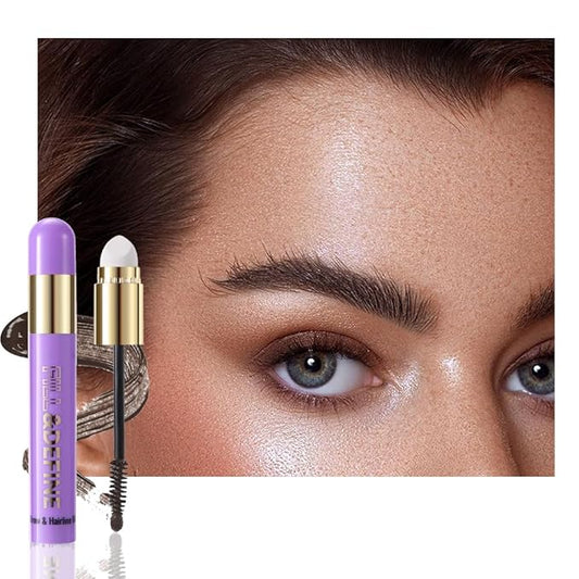 3 in 1 Hair Color Concealer Eyebrow Gel For Women, Waterproof, Long Lasting,Transfer-proof, suitable for eyebrows, beard, and hairline, With features a blending sponge applicator, Dark Brown