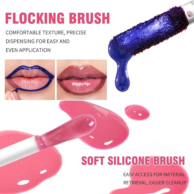 Double-Ended Peel-Off Lip Liner & Gloss Tint – Long-Lasting Hydrating Lip Color, Smudge-Proof & Kiss-Proof Gloss Duo for Plump Shiny Lips (02 Honey Nude)
