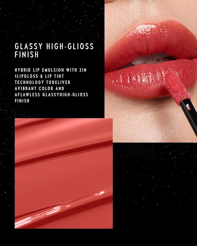 STELLAR DUST LIP STAIN- Waterproof and Transferproof Lip Tint For Women, Glossy Finish Lip Gloss, Lightweight High Coverage, Long Lasting, Stocking Stuffers For Teen Girls (01 CALYPTRA)