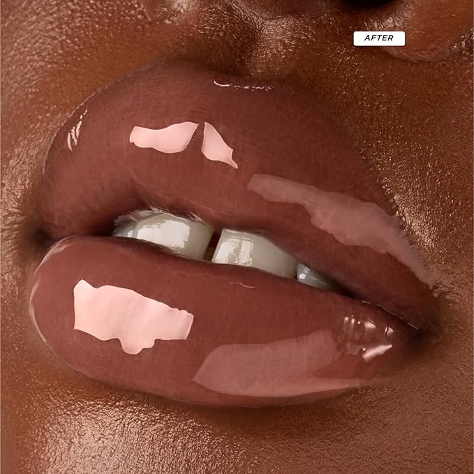 Gisou Honey Infused Hydrating Lip Oil, Nourishing Lip Moisturizer for Dry Lips (Bee-lini Peach)