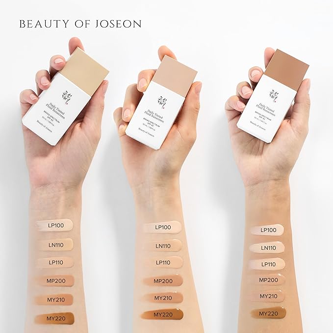 Beauty of Joseon Daily Tinted Fluid Sunscreen 12 Shades for Face Moisturizing Broad Spectrum SPF 40 Korean Skincare 50ml, 1.69 fl.oz #MP200