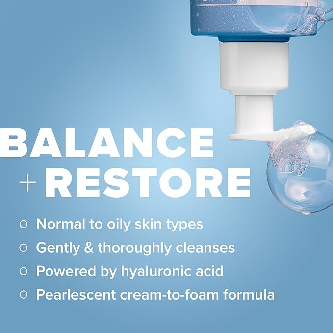 Paula's Choice RESIST Perfectly Balanced Foaming Facial Cleanser, Face Cleanser with Hyaluronic Acid & Aloe, Anti-Aging Face Wash, Large Pores & Oily Skin, Fragrance-Free, 6.4 Fl Oz