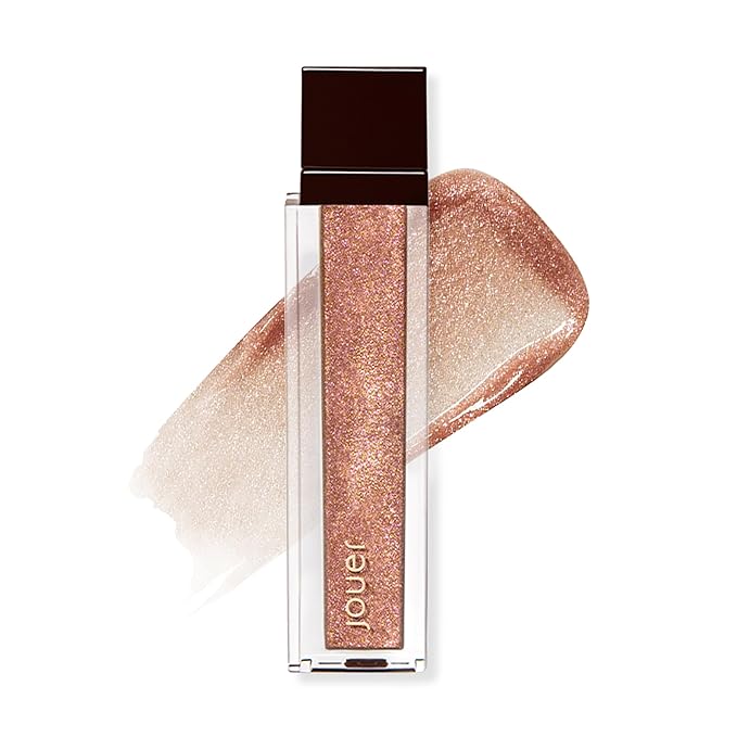 Jouer Long Wear Lip Topper - Lip Gloss - Moisturize & Nourish Lips - Non-Stick Shimmer - Skin Protecting Formula - Vanilla Flavor - Paraben, Gluten, & Cruelty Free - Vegan Friendly