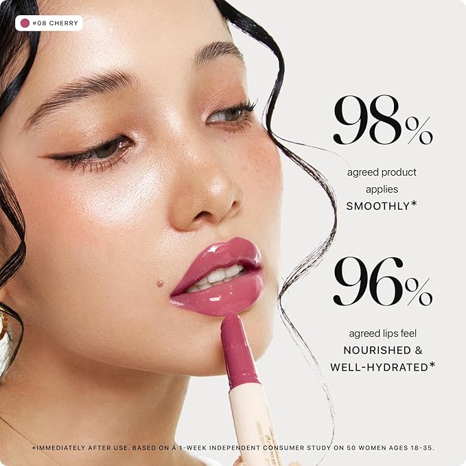 Nature Republic Honey Melting Lip & Butter Balm (DARK CHERRY CHOUX & DIRTY ESPRESSO) Set - Moisturizing Tinted Lip Balm, Peptides, Sheer & Glossy, Stocking Stuffers