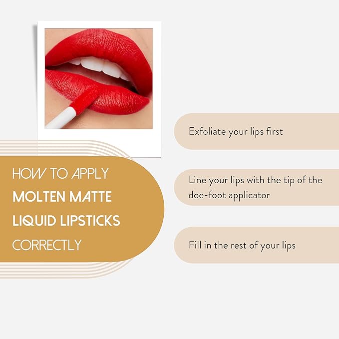 NATASHA MOOR: Molten Matte Liquid Lipstick - Long-Lasting, Hydrating, Matte Finish with Moisturizing Vitamin E - Waterproof, Kiss-Proof, Cruelty-Free - 12-Hour Stay Power - QUEEN