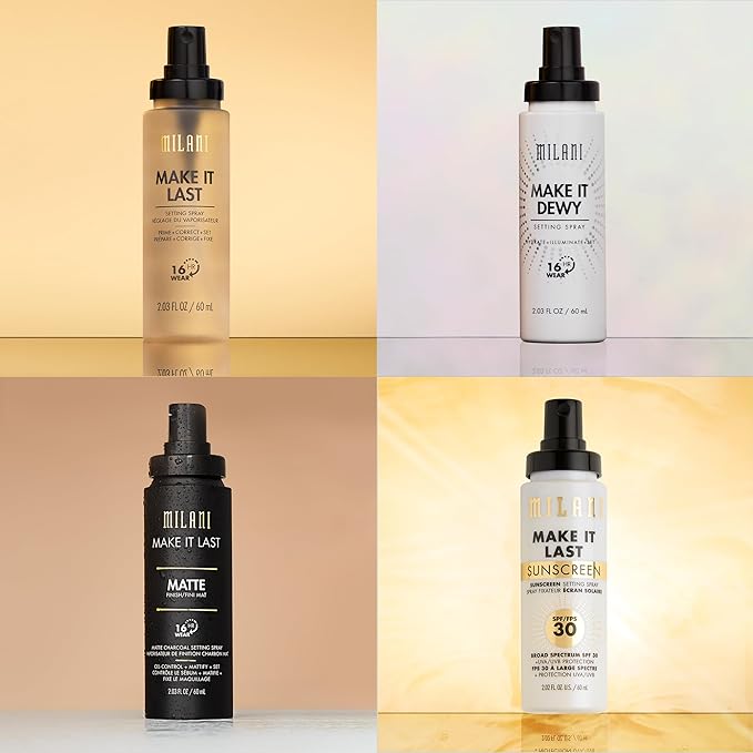 Milani Setting Spray + Primer, Make It Last Dewy - Dewy Finish Moisturizing Formula for Glow on the Go, Setting Spray for Makeup and Face Primer, Prime + Set + Hydrate, 2.03 Fl. Oz