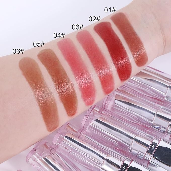 Brown Honey Tinted Lip Stain Lip Balm Lip Gloss Lipstick, Sheer Hydrating Lip Stains Tint, Moisturizing Lip Color for All Skin Tones, Nourishing Lip Balm with a Hint of Natural Black Cherry Tint