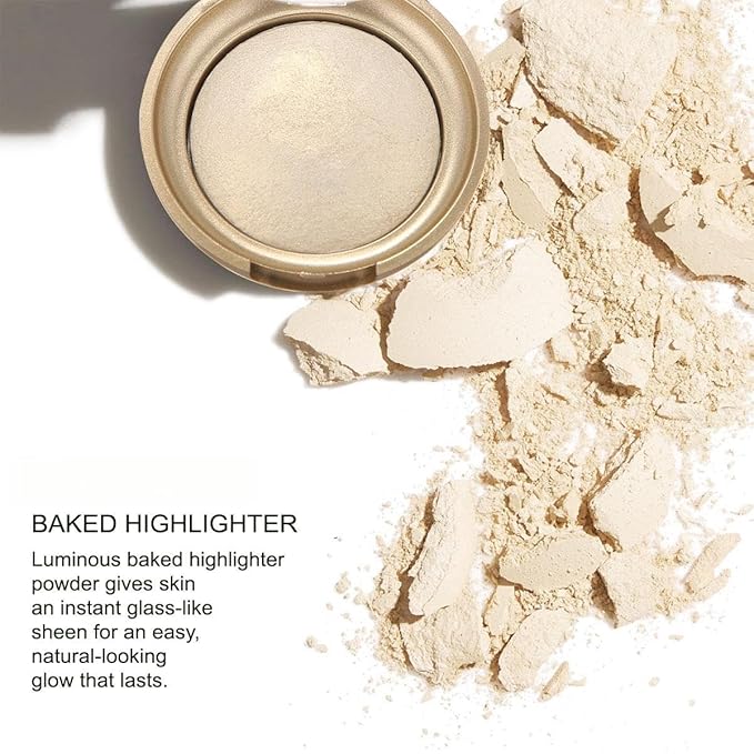 Baked Highlighter Contour Powder Sheer Pearl Shimmer Shades for Face Highlighter Makeup Brighten Up (305-Flirtini)