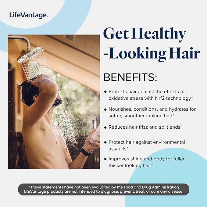 TrueScience Nourishing Hair Conditioner by LifeVantage, 250ml, With Nrf2 Ingredients, Oil Complex, Palm Seed Oil, Invigorating Green Tea & Coconut Oil