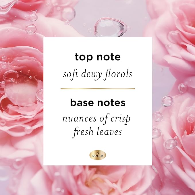 Pantene Rose Water Conditioner, Soothes, Replenishes Hydration, Safe for Color Treated Hair, Nutrient Infused with Vitamin B5 and Antioxidants, Pro-V Blends, 30.0 oz