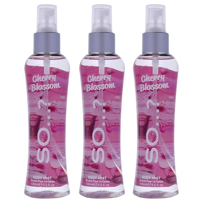 Cherry Blossom Body Mist by So…? for Women - 3.5 oz Body Mist - Pack of 3