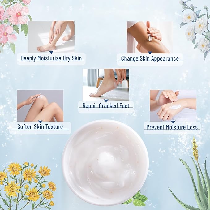 OUKEYA Urea Cream 42% plus Salicylic Acid 2% Net 5.29 Oz for Dry Cracked Feet,Heels,Knees,Elbows,Hands Repair Treatment Moisturizes and Removes Corns,Calluses,Dead Skin,and Softens Toenails Pack of 2