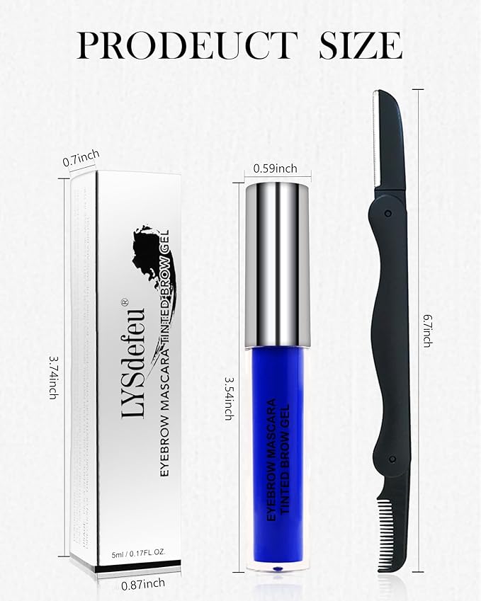 Tinted Eyebrow Gel Mascara- 1Pcs Long Lasting Waterproof Burgundy Tinting Eye Brow Glue Colored Mascara, Dark Red Brow Filler Curling rimel de pestañas, Christmas Eye Makeup Gift for Women Girl-#11
