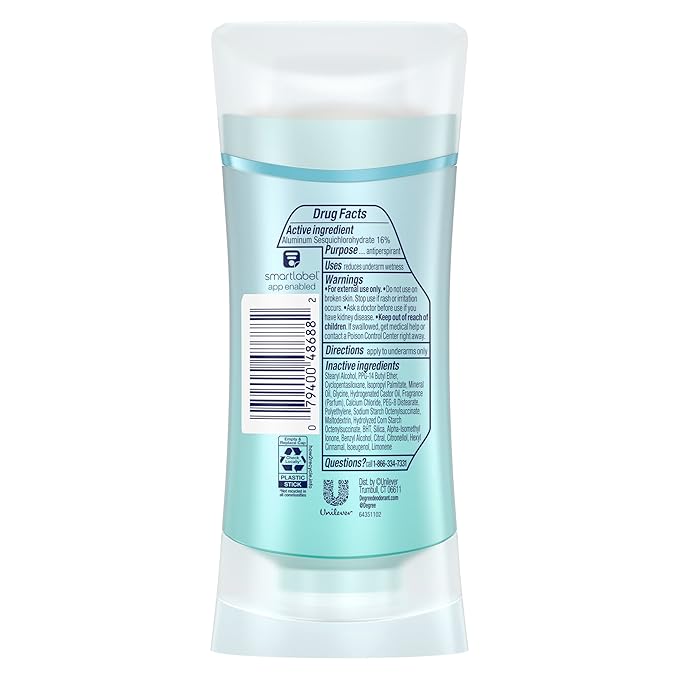 Degree Advanced Protection Antiperspirant Deodorant Vanilla & Jasmine for 72-Hour Sweat & Odor Control for Women, with Body Heat Activated Technology, 2.6 oz
