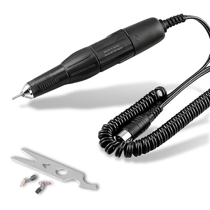 45000RPM Professional Nail Drill Handle, 102L Micro Motor for Nail, Lab, Jewelry, Ceramics, Silicone, Glasswork, Artware, Woodcarving