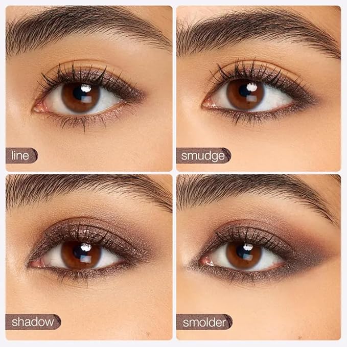 Mitlume Perfect Color Duo-Shadow Liner 2-in-1 Eyeliner & Eyeshadow,Chiura Plum Eyeshadow Stick,Waterproof Smudge-Proof Long-Lasting Makeup, Effortless Smoky or Natural Eye Makeup,Easy to Color(03+04)