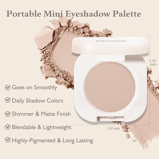 Matte Eyeshadow Palette 2 PCS, White Nude Brown Eye Shadow Palettes Nude Neutral Eyeshadow for Women, Smooth Powder Lightweight Blendable sombras para ojos Compact Daily Eyes Makeup, Set C