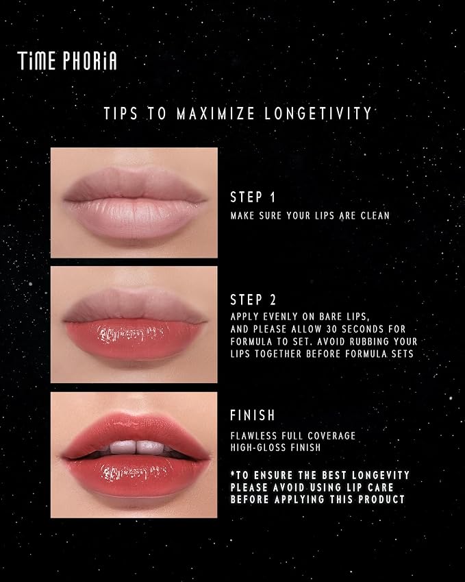 STELLAR DUST LIP STAIN-Waterproof and Transferproof Lip Tint For Women, Glossy Finish Lip Gloss, Lightweight High Coverage, Long Lasting, Stocking Stuffers For Teen Girls (06 NEROSE)