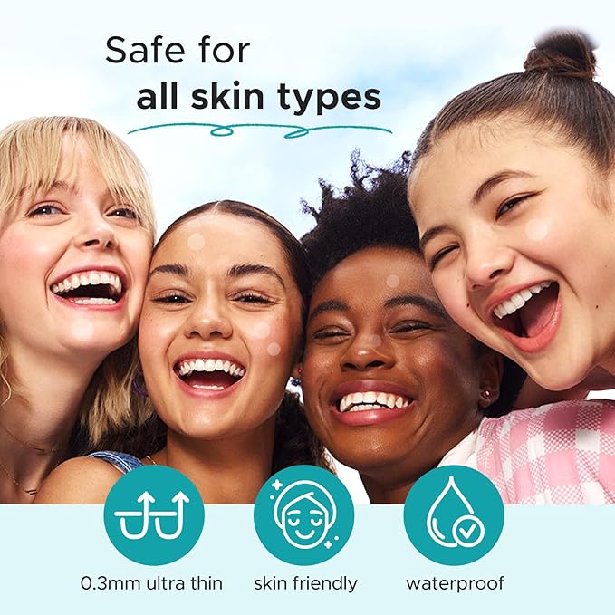 TKTK Pimple Patch Acne Patch, 4 Sizes 560 Patches Acne Absorbing Cover Patch, Hydrocolloid Invisible Acne Patches For Face Zit Patch Acne Dots Tea Tree, Calendula Oil - 4 Pack