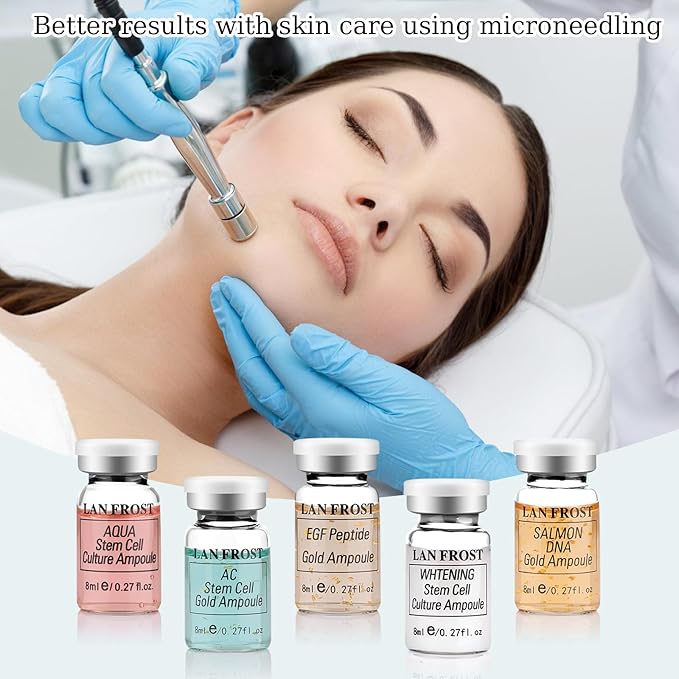 BB Facial Glow Starter Kit Serum Ampoule Hyaluronic Acid Essence for Skin Care, Hydrating and Improves Skin Radiance, 0.27oz 12 Vials