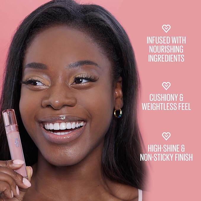 Kaja Lip Balm - Gloss Shot 03 Honey Drizzle | High Shine, Non-Sticky, with Jojoba Oil, Sheer, Hydrating, Juicy, Plumper Looking, Non-irritating, Shea Butter, Nourishing Treatment, 0.14 FL Oz