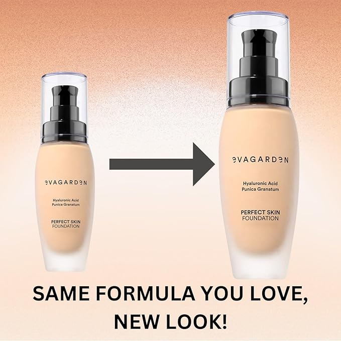 EVAGARDEN Perfect Skin Foundation - Soft Texture Ensures Excellent Coverage and Natural Finish - Visibly Reduces Signs of Aging - Smooth and Moisturizes Your Epidermis - 232 Ivory Cream - 1.01 oz