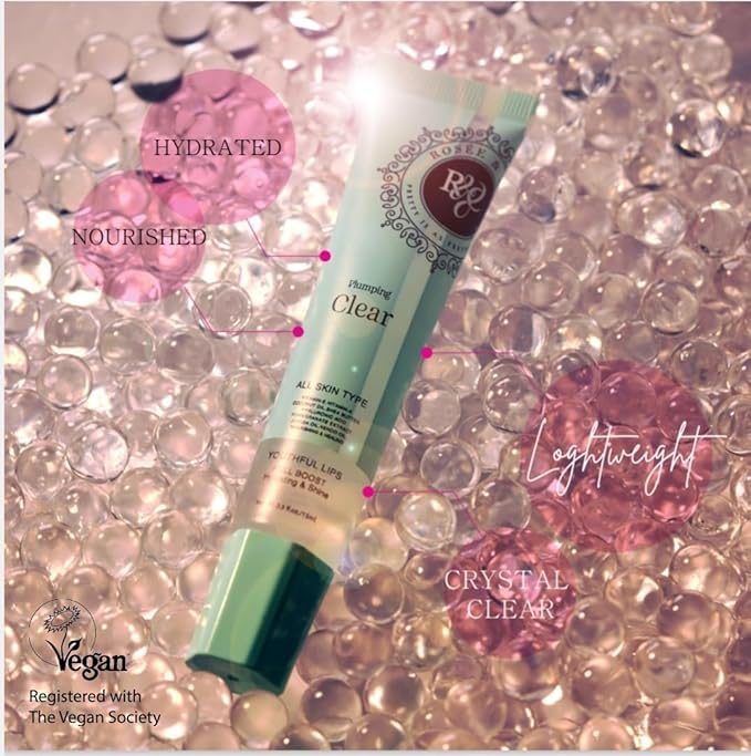 Rosee Lip Gloss Vegan & Cruelty Free Treatment, Professional Make up, Long Lasting Glossy with Shea Butter, Moisturize, Protect & Smooth, High Shine, Non-Sticky (v. Set of 4-3, 0.5)