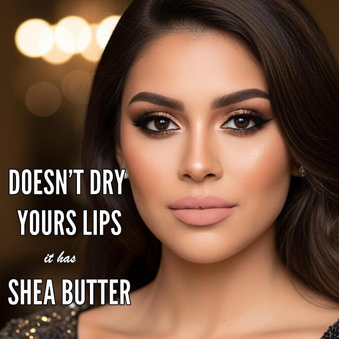 Mynena Peachy Pink Long Lasting Lipstick for Women Waterproof & Transfer-Proof | Hydrating with Shea Butter | Bold Pigment Matte Color Lip Stain | Talc-Free & Vegan Product that Performs | Gala