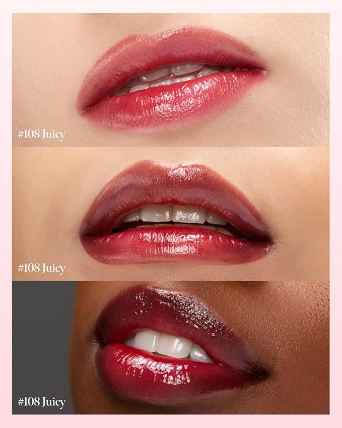 Glow Lock Jelly Tint 108 Juicy 4g, Hydrating Jelly Glow Lip Stain, Glass-Like Shine Lip Gloss, Long-Lasting Color, Moisturizing Lip Enhancer, Collectible Lock-Shaped Design, Korean Makeup