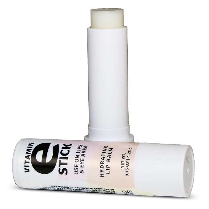 Reviva Labs Vitamin E Stick - Hydrating Lip Balm for Chapped Lips & Under Eye Care - Moisturizing with Beeswax, Shea Butter & Allantoin - Vitamin E Lip Balm for Men & Women