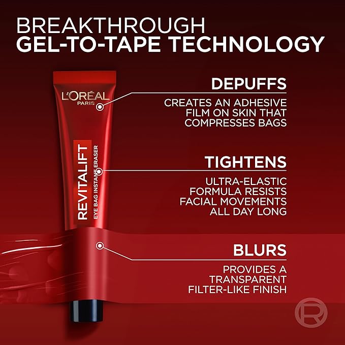 L'Oreal Paris Revitalift Triple Power Eye Bag Instant Eraser, Eye Tightener Treatment to Firm Bags, 0.5 oz + Sample