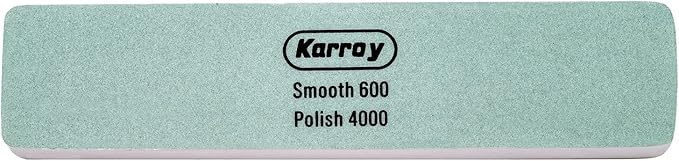 Karroy Nail Files and Buffers for Natural Nails Smooth and Polish Gel Surface Manicure Tools 2-Sided 8pcs 600/4000 Grit (C-Cuboid)