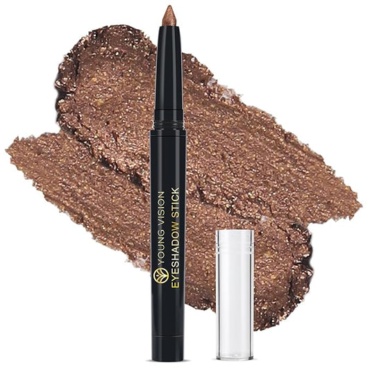 YOUNG VISION Eyeshadow Stick, Shimmer and Matte Cream Eye Shadow Brightener Sticks Eyeliner Pencil Crayon, Waterproof Long Lasting Eye Highlighter Stick Makeup,0.056 Oz(#3-Desert) (07)