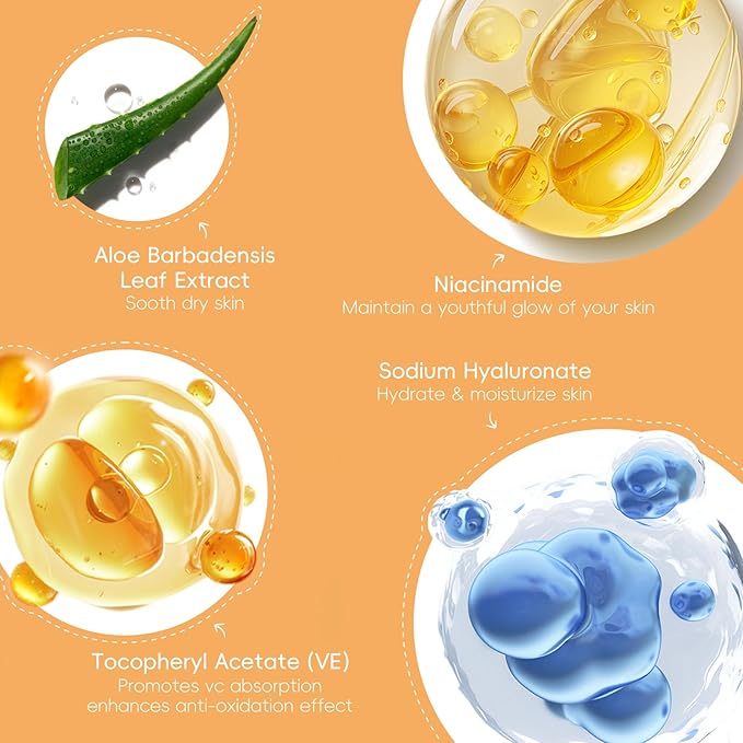 Skin Care Set, Turmeric Vitamin C Skincare Kits 5PCS - Beauty for Women, Facial Skin Care Routine Set Kit, Dark Spot Remover for Face, Reduce Acne, Birthday Christmas Stocking Stuffers Gift