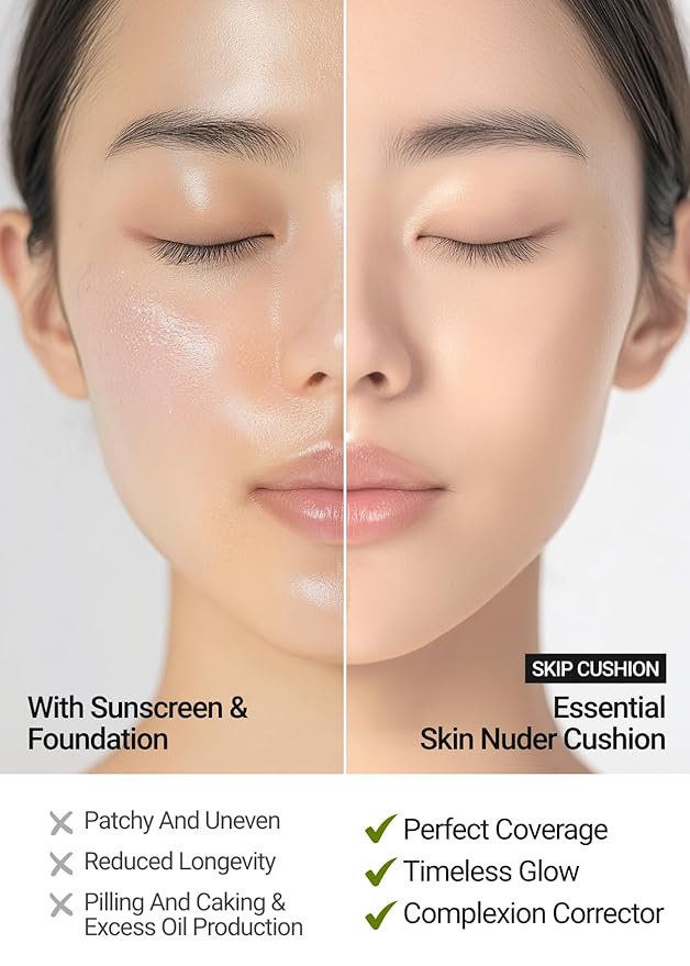 JUNG SAEM MOOL [ SPF ] Essential Skin Nuder Cushion (17 Fair Light) | Refill Included (0.98 Fl Oz) | SPF50 Broad Spectrum | Natural Finish | Makeup Artist Brand